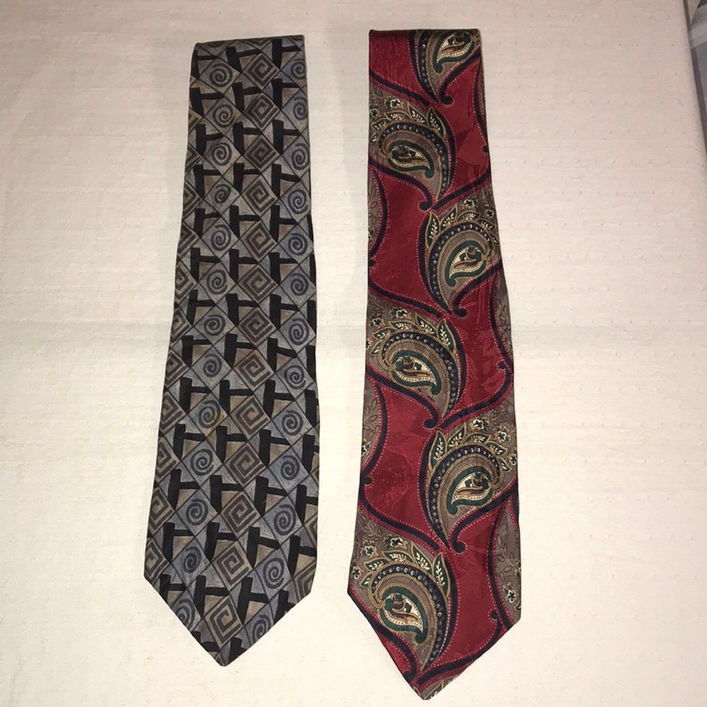 Adolfo Couture All Silk Imported Ties - x2